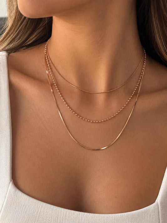 Collier triple Trinity Gold
